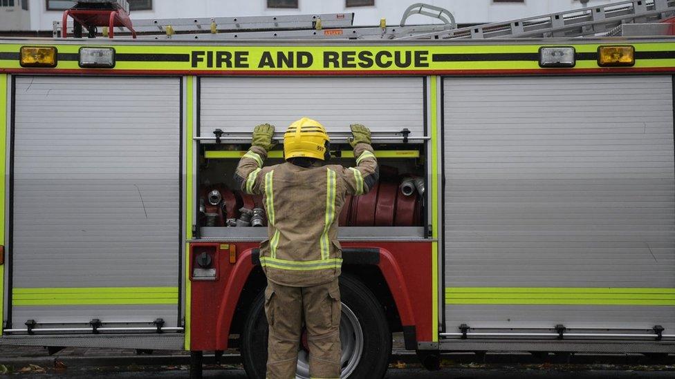 Hampshire and Isle of Wight Fire and Rescue Service firefighter