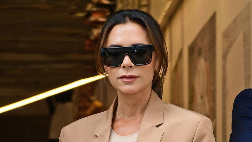 Victoria Beckham after her debut London Fashion Week show