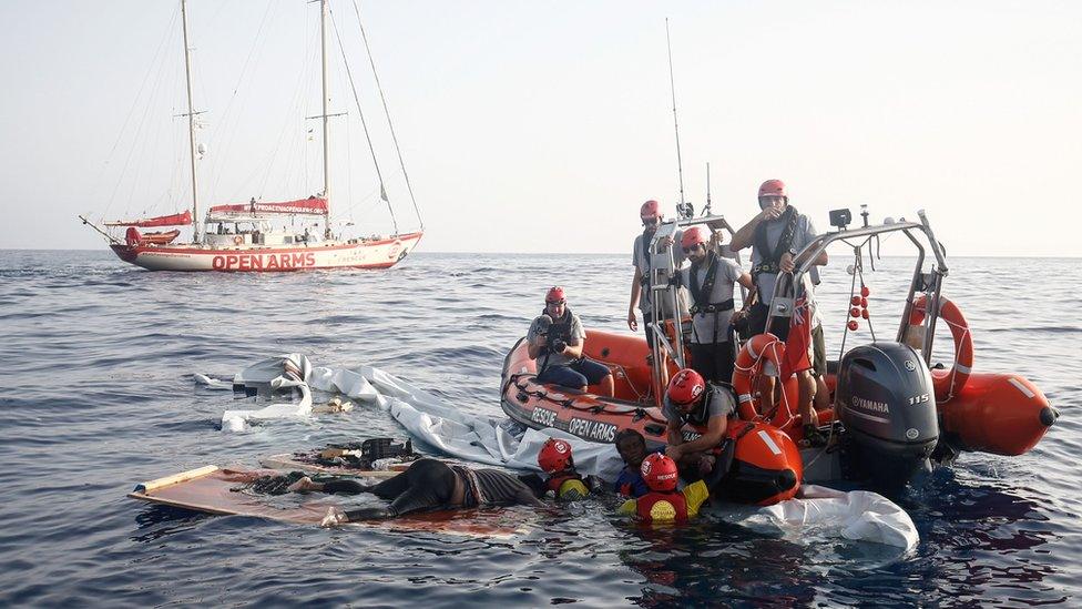 NGO rescue scene, 17 Jul 18