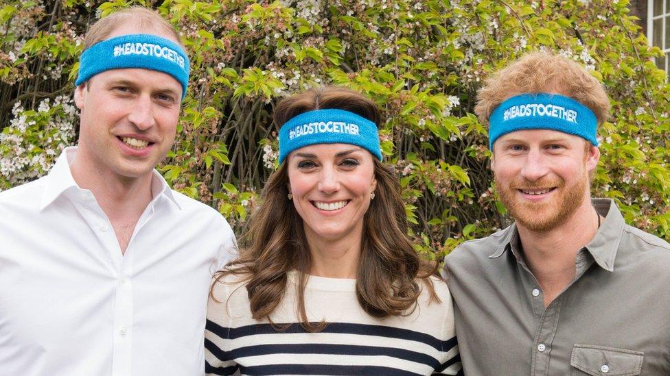 Duke and Duchess of Cambridge with Prince Harry in 2016