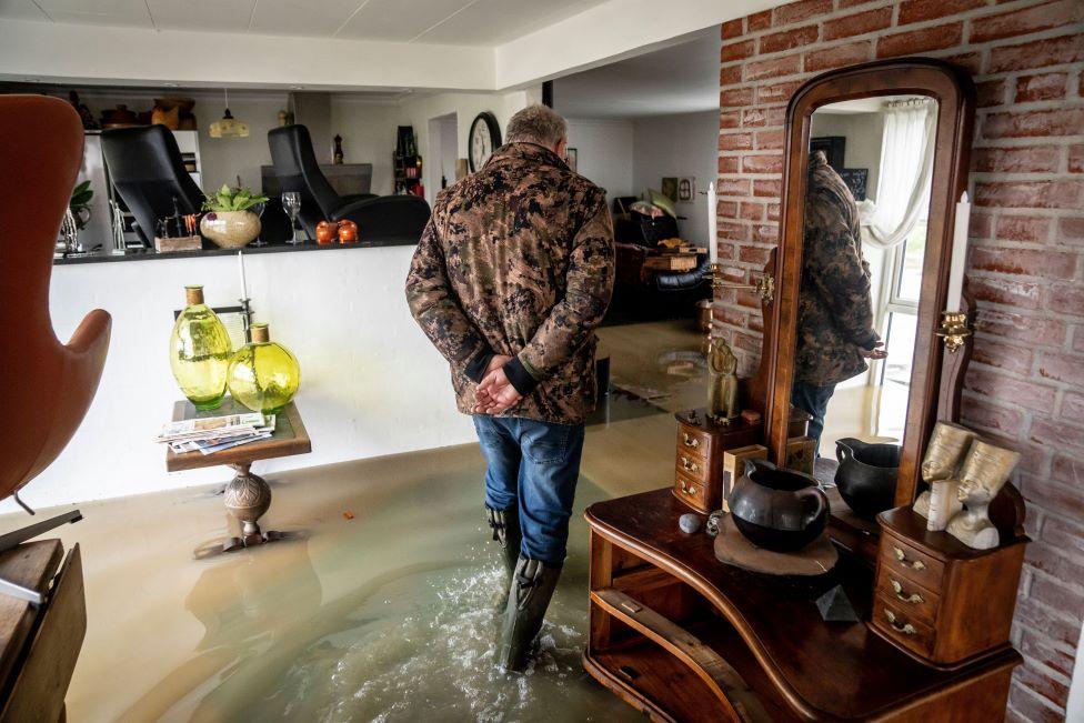 flood-damaged house