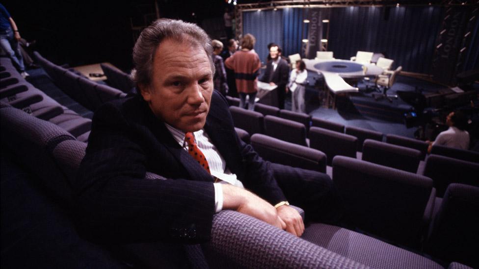 Peter Sissons on the Question Time set