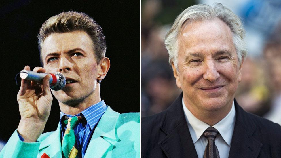 David Bowie and Alan Rickman