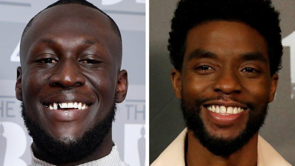 Stormzy and Chadwick Boseman