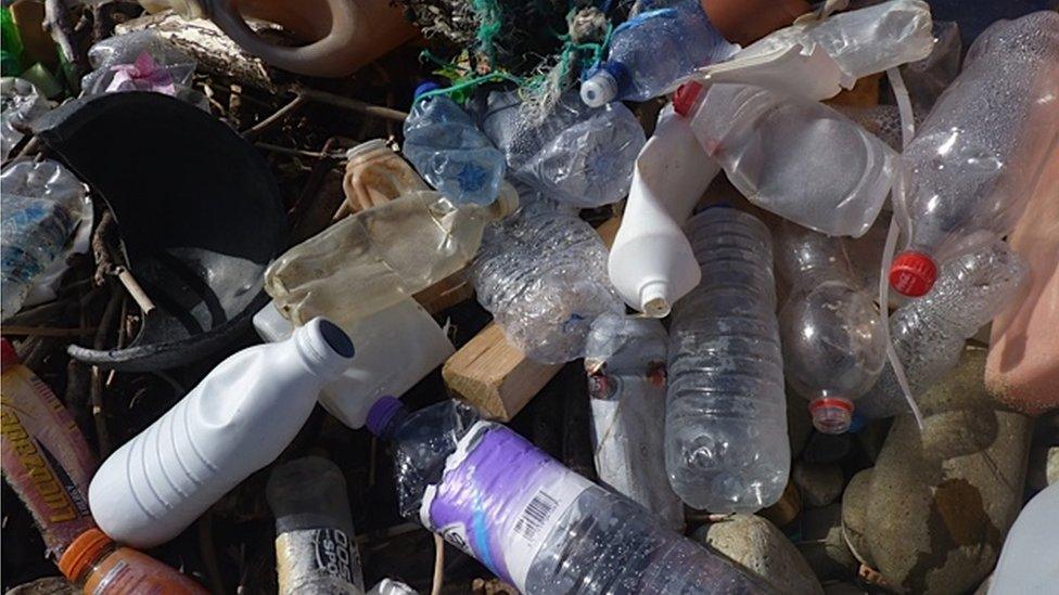 Litter on Hell's Mouth Beach