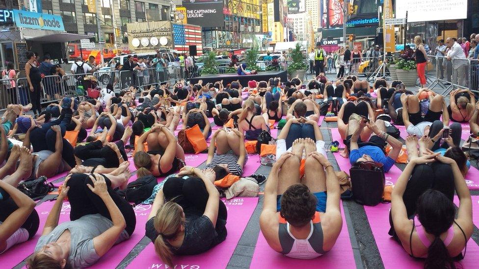 World Yoga Day in New York City, USA