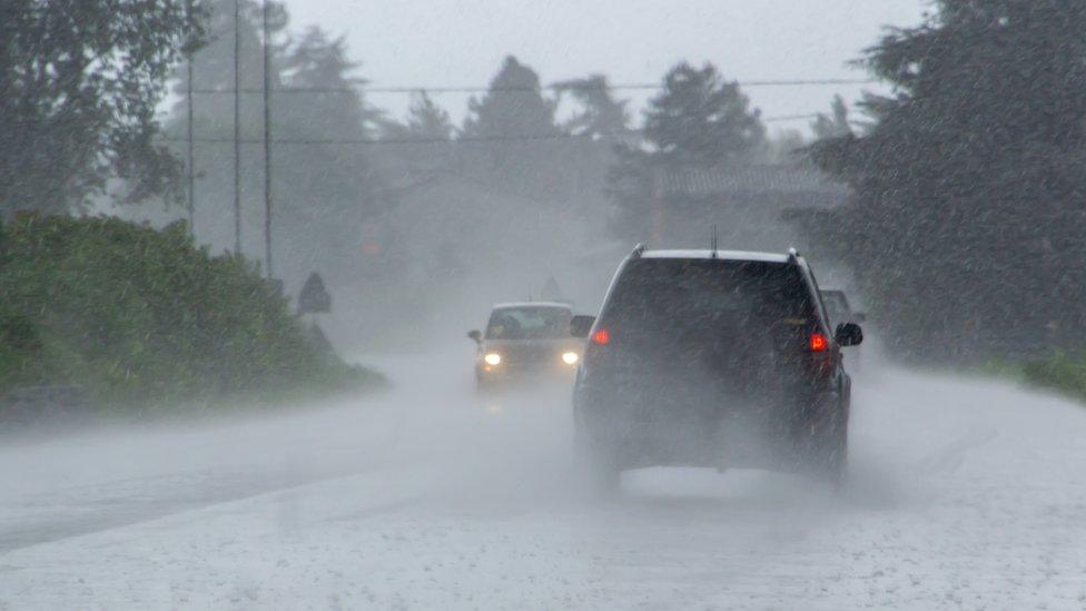 Cars in storms