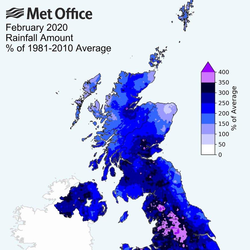 February rainfall stats