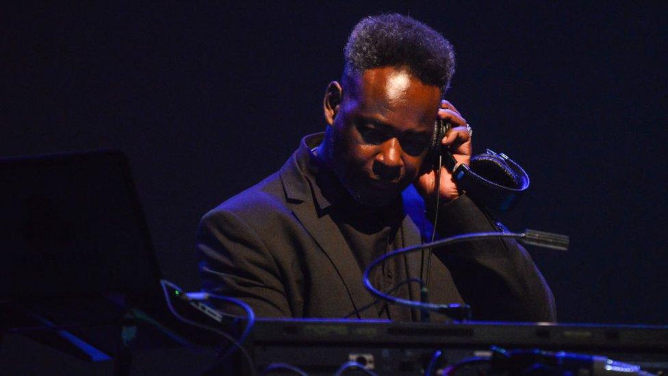 DJ and producer Gerald Rydel Simpson aka A Guy Called Gerald performs at the Royal Festival Hall on June 22, 2014 in London