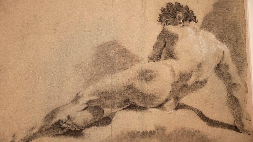 A life drawing by Giulia Lama