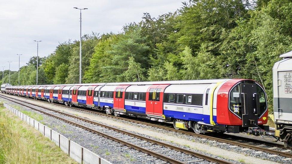 New model Piccadilly line train being transported to Siemens test facility