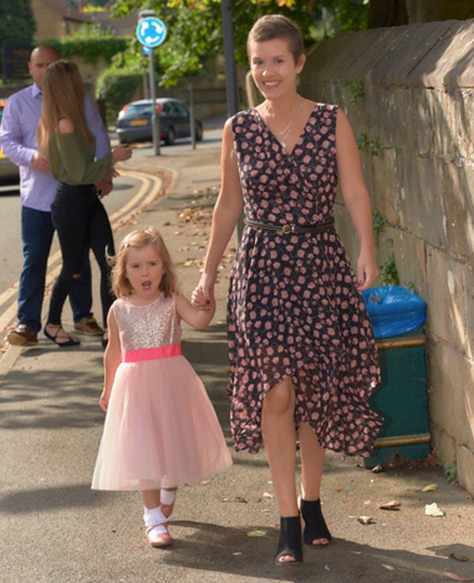 Liz and her daughter Olivia in August last year, 17 days after her terminal diagnosis