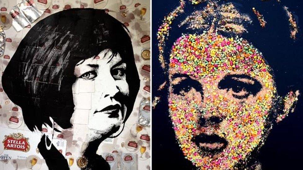 Nathan Wyburn portraits of Ruth Jones and Judy Garland