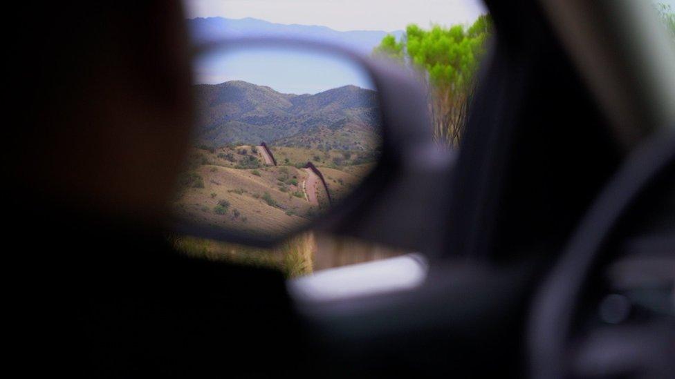 View from border patrol car