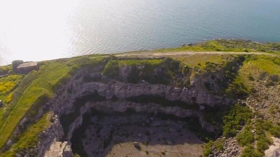 Disused Portland quarry