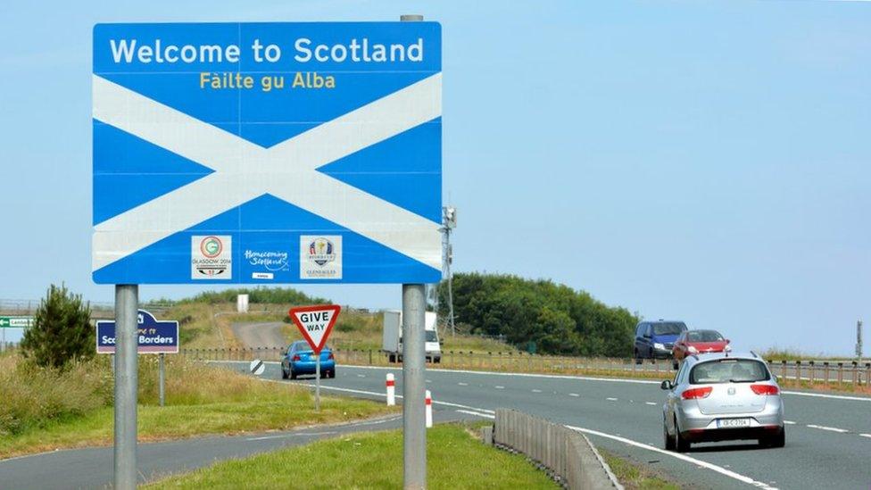 Scottish border sign