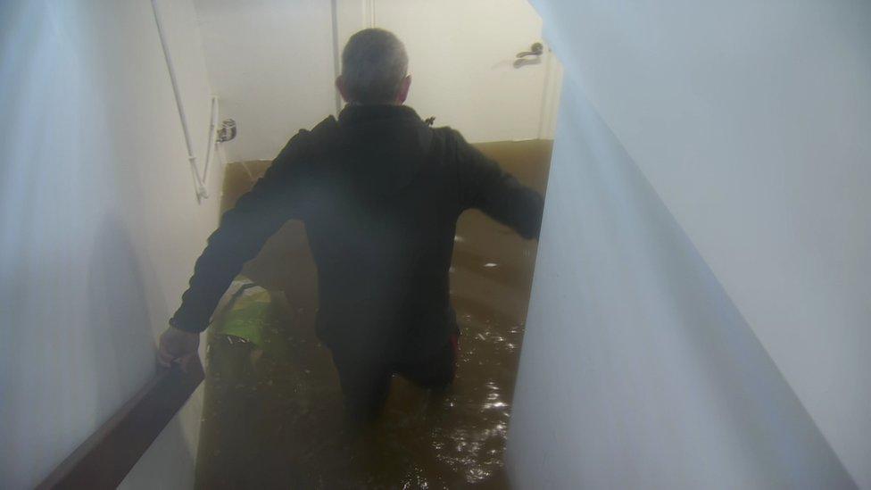 The basement of BMC Accountants in Commercial House, Newry