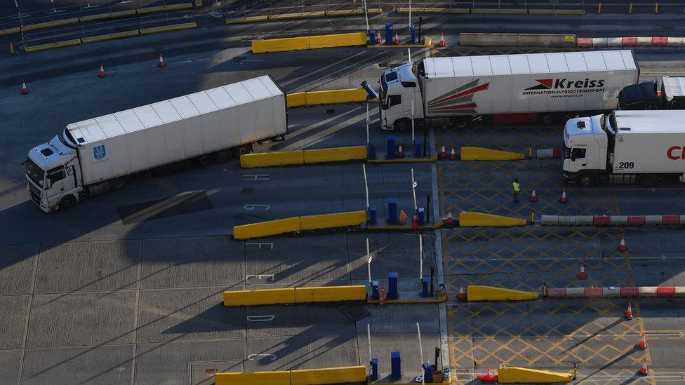 Lorries at Dover