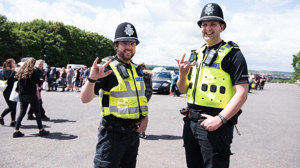 Police at Download