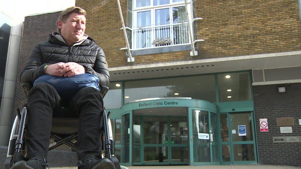 Piotr Rembikowski outside Enfield Council's offices