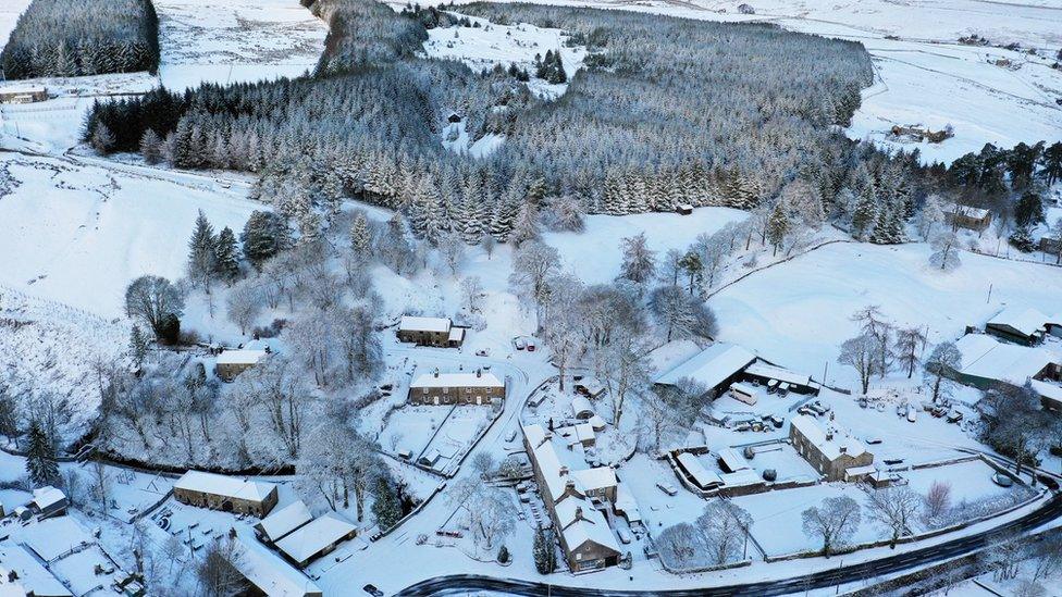 Aerial view of Allenheads