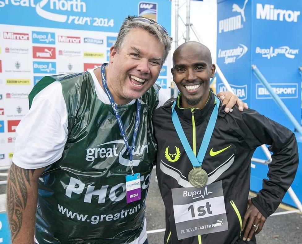 Mark Winterbourne and Mo Farah