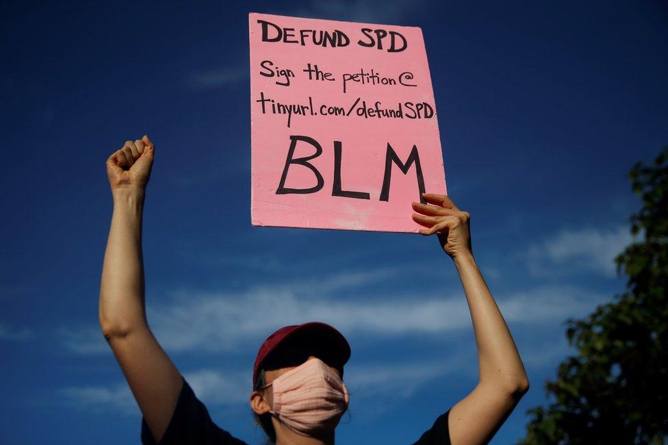 Protester in Seattle