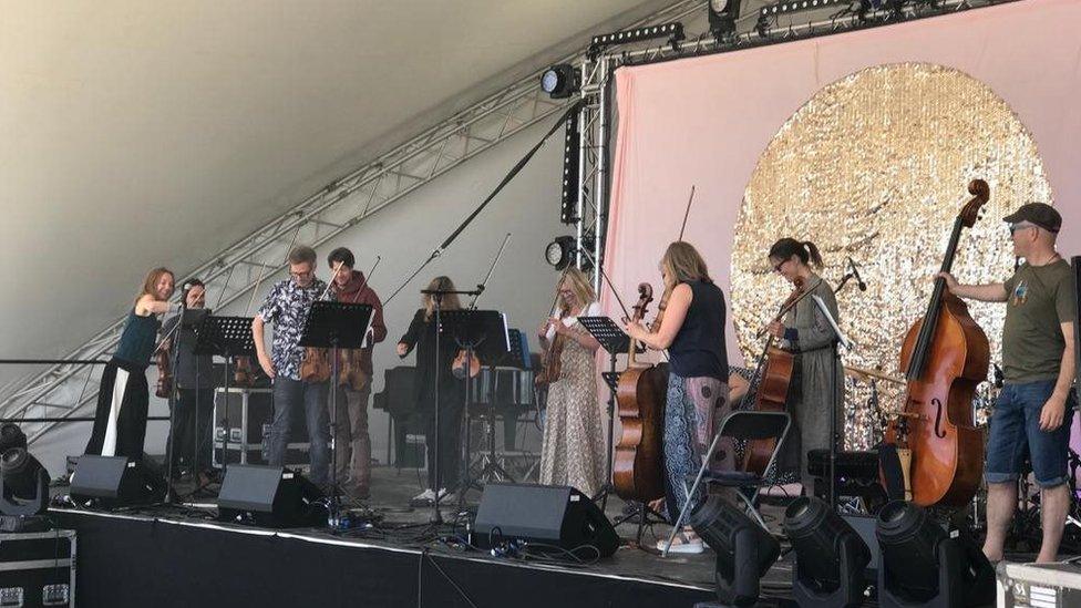 A band at the First Light Festival