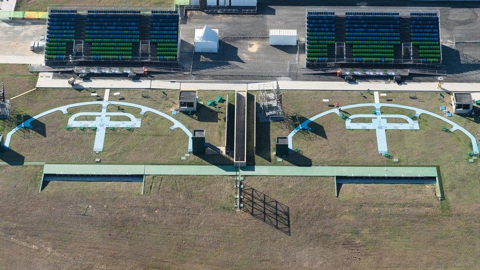 Aerial view of the Olympic Shooting Centre