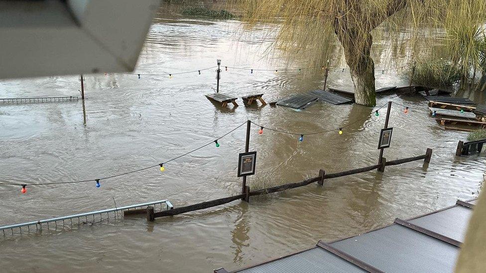 The flooded pub