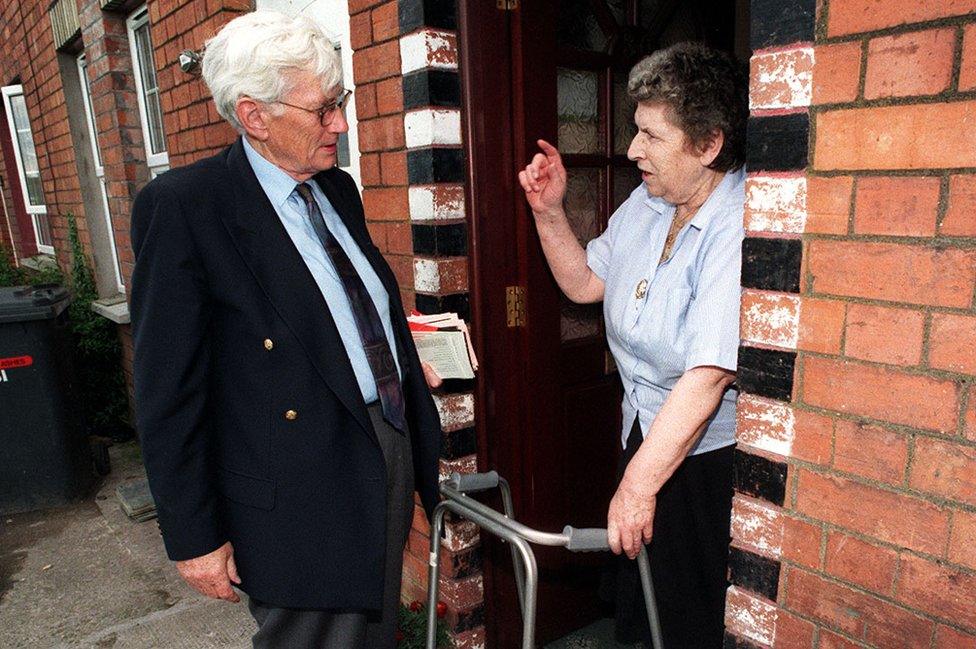 Seamus Mallon canvassing