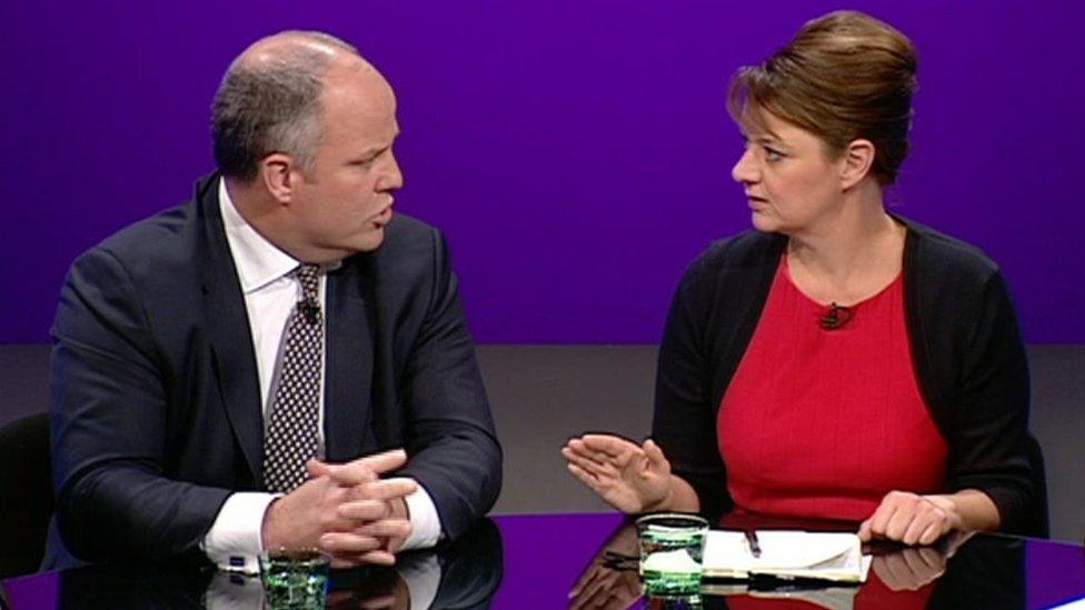 Andrew RT Davies and Leanne Wood