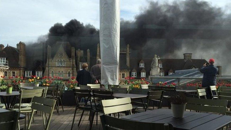 Hotel fire from Ashmolean