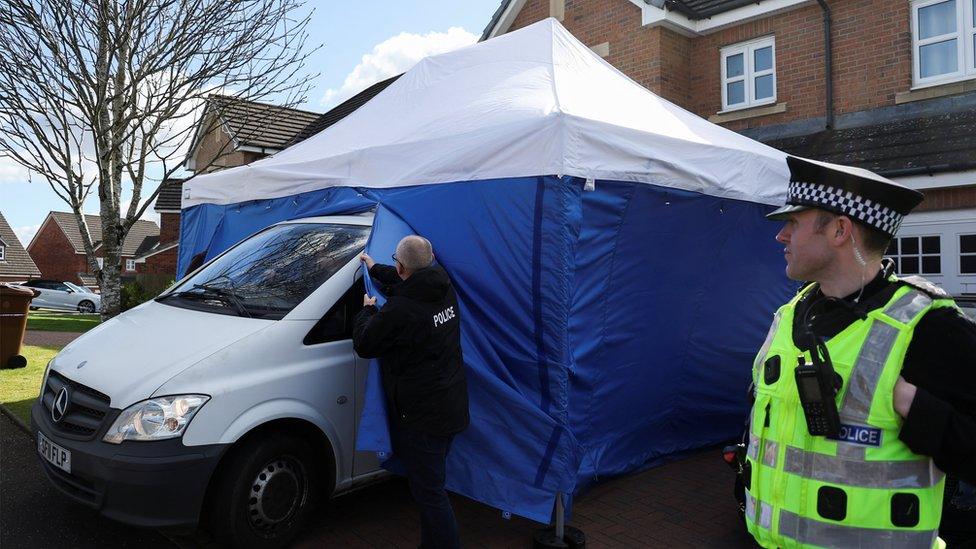 police outside Nicola Sturgeon's house