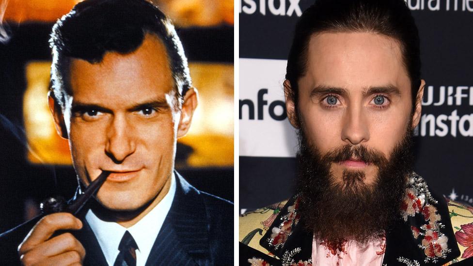 Hugh Hefner and Jared Leto