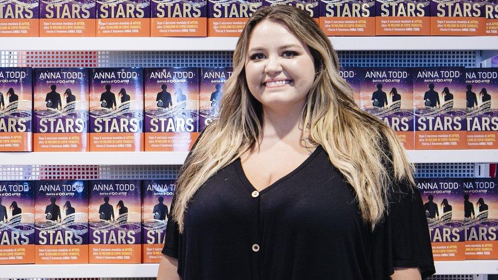 Writer Anna Todd poses during the presentation of her novel 'The Brightest Stars'