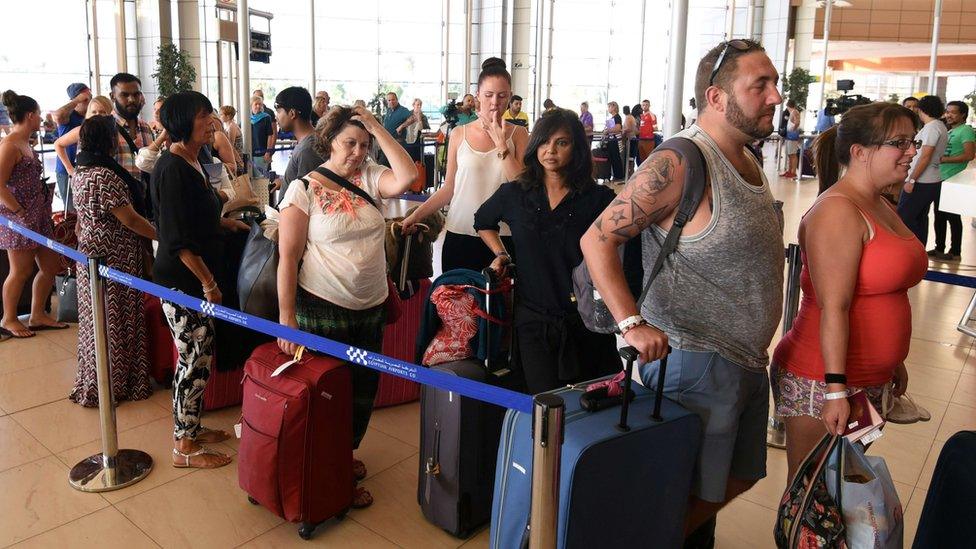 British tourists at Sharm el-Sheikh