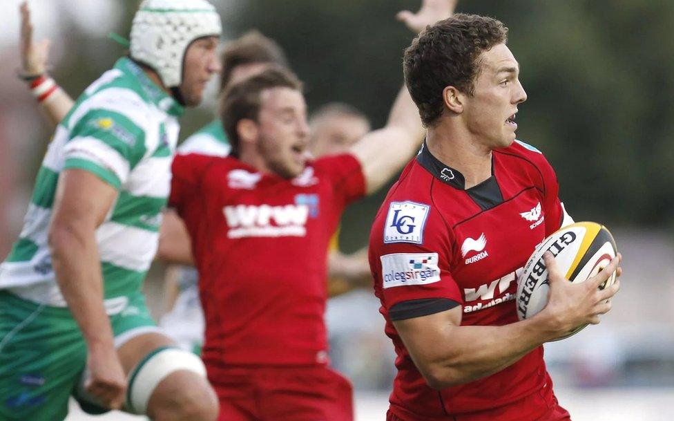 Running in to score against Treviso in 2010.