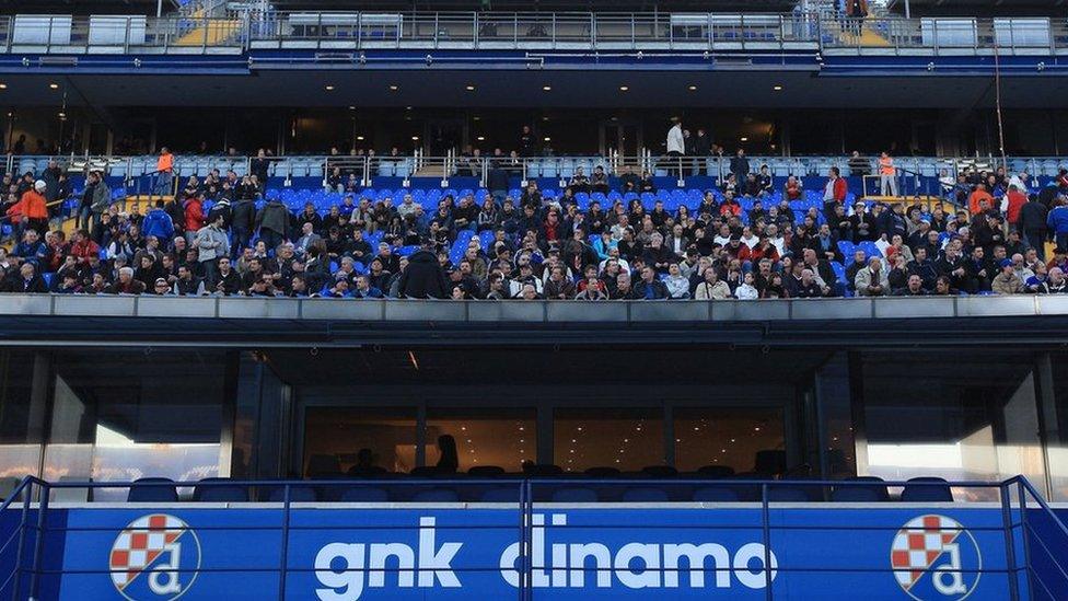 General view of the Stadion Maksimir, home of GNK Dinamo Zagreb taken during the Croatian Prva HNL match between GNK Dinamo Zagreb and HNK Hajduk Split on March 17, 2012