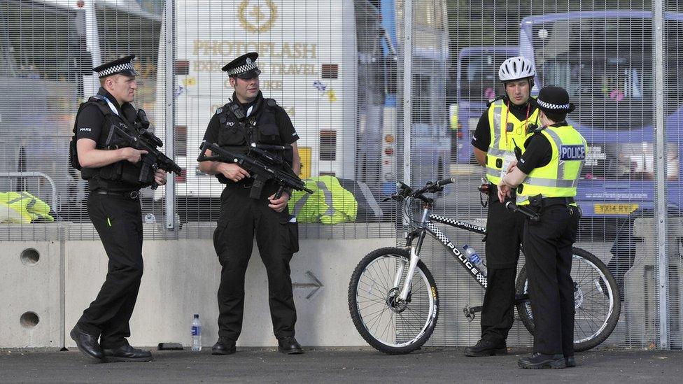 Armed police at Commonwealth Games