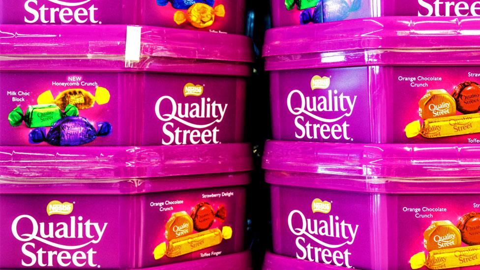 Boxes of Quality Street