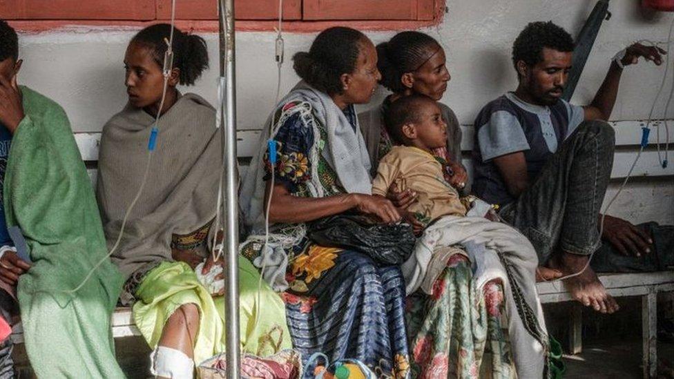 People in hospital in Mekelle