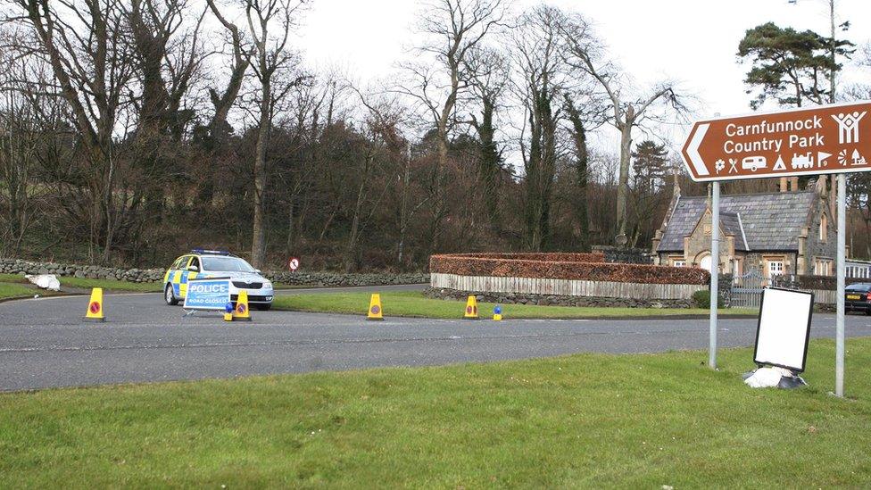 Carnfunnock Country Park was closed for a number of hours