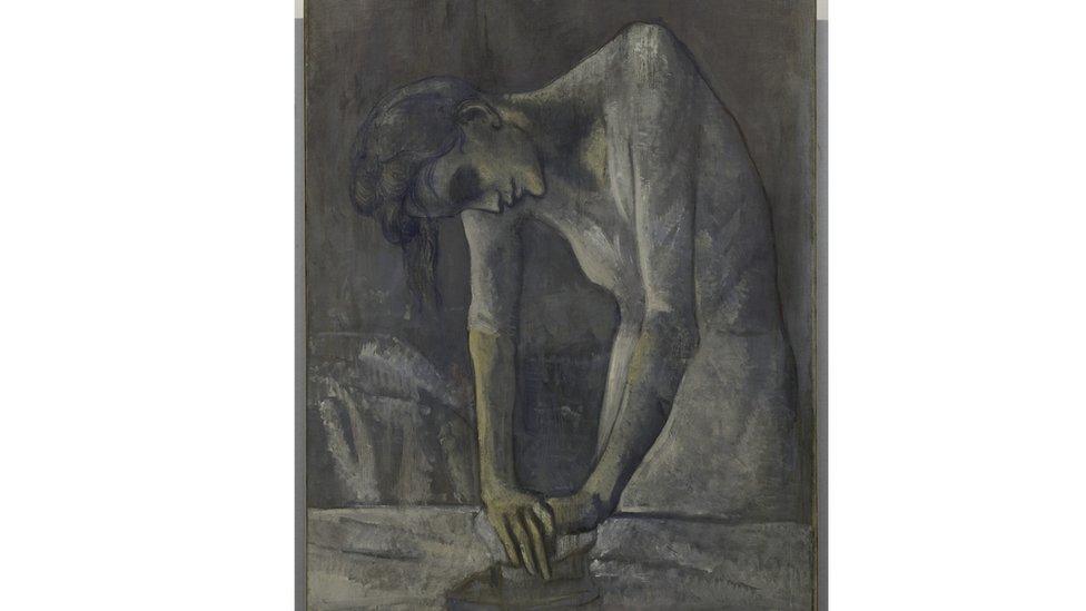 Woman Ironing (La repasseuse) by Pablo Picasso. Paris, 1904. Solomon R. Guggenheim Museum, New York