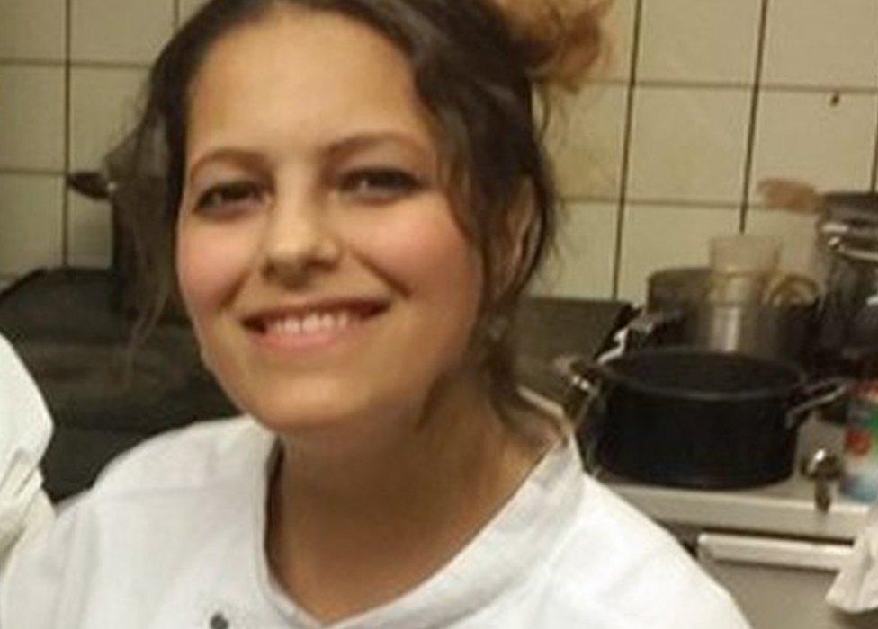 Syrian refugee Noura Bittar (right) in the kitchen