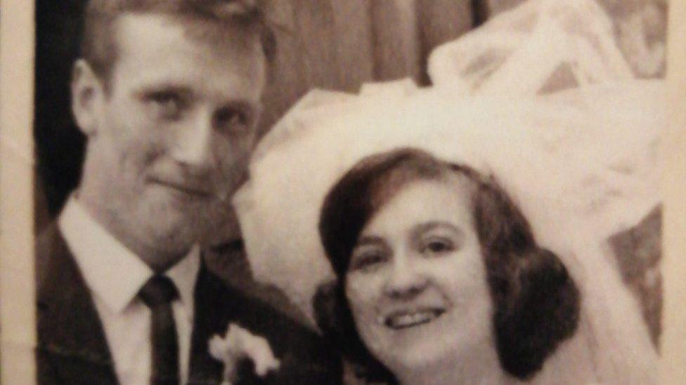 Colin and Diane Gosling on their wedding day