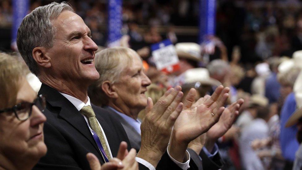 Dennis Daugaard applauding at the Republican National Convention, July 2016