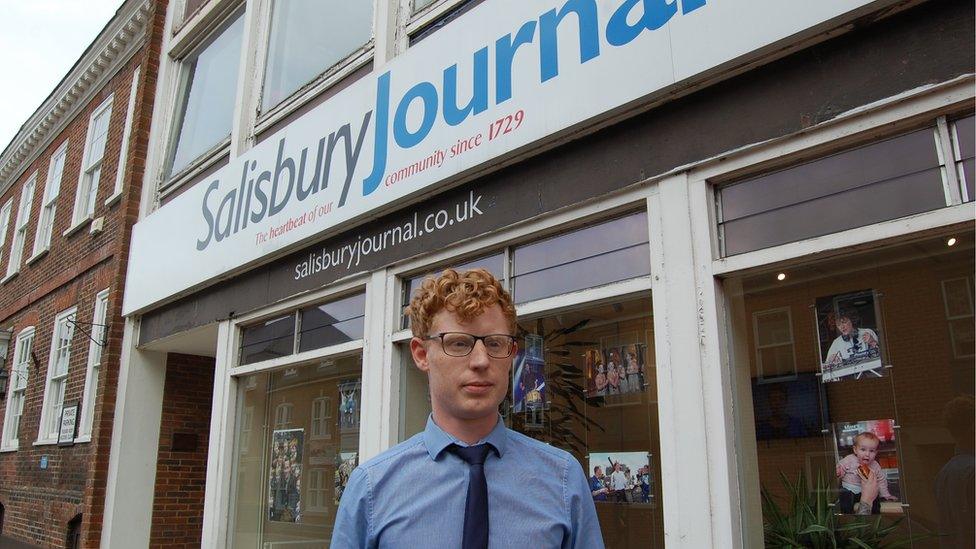 Joe Riddle. editor of the Salisbury Journal