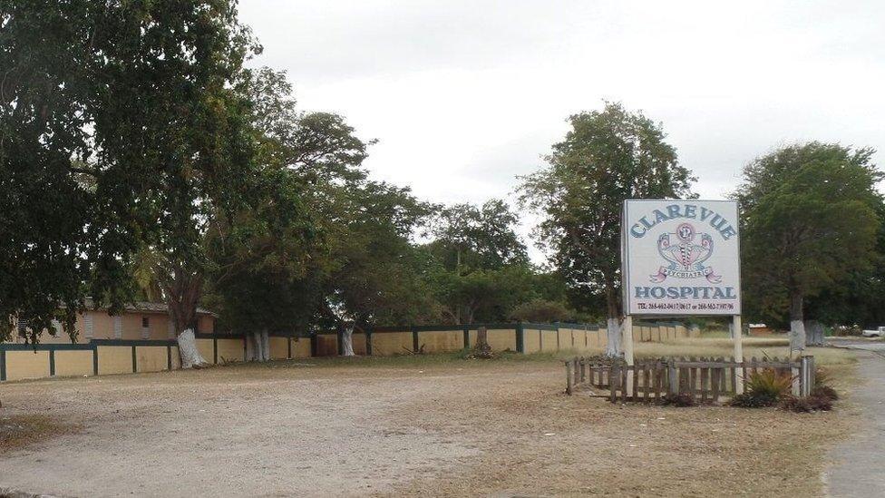 A sign at the entrance to Clarevue Psychiatric Hospital