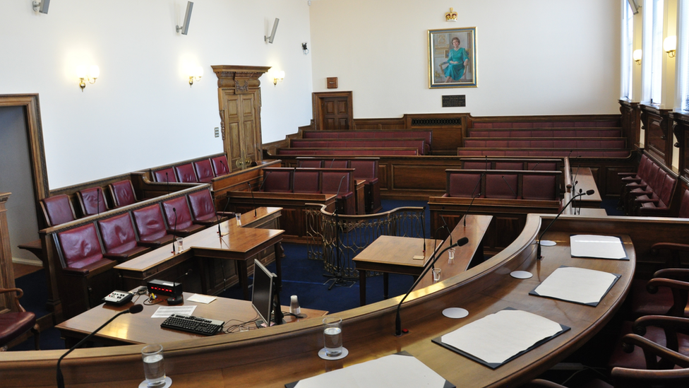 Inside Guernsey's government building